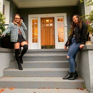 Women’s Levi’s oversized jean jacket fleece lined